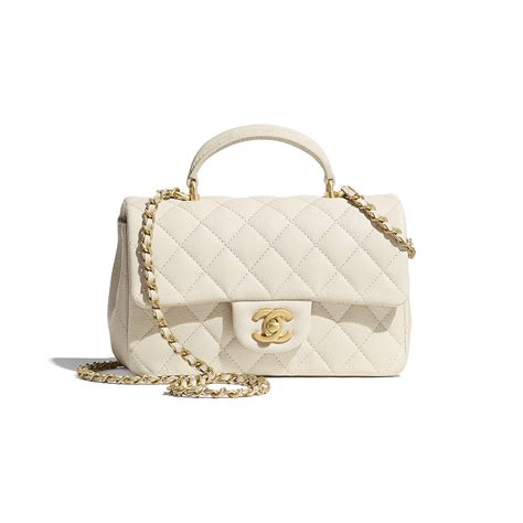 chanel mini flap with top handle|Chanel mini flap bag beige.